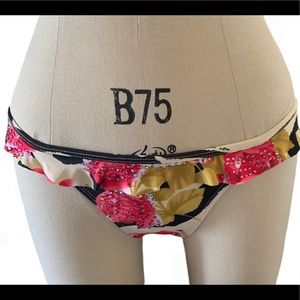 Swimwear one Piece Bottom Zebra Rose Crystal Ruffle